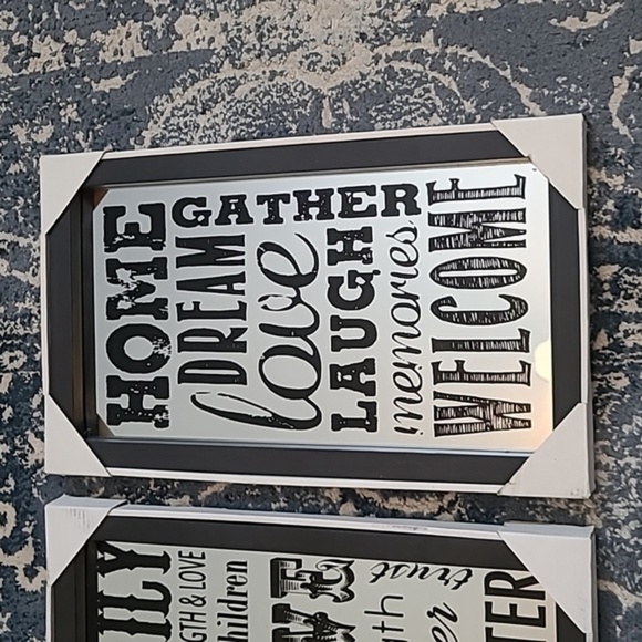 NWT 2pc Family Wall Art Mirrored - Picture 3 of 3